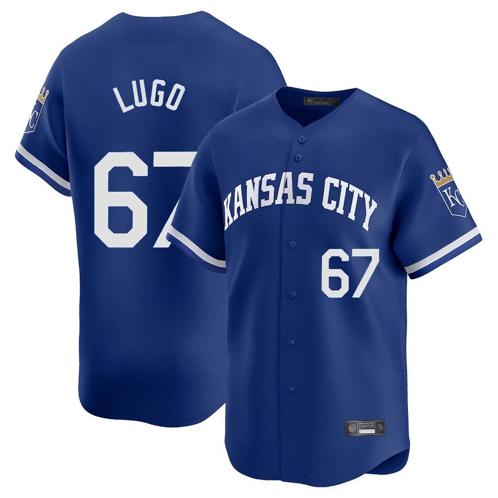 Tlead KC.Royals #67 Seth Lugo Player Royal Limited Home Stitched Jerseys