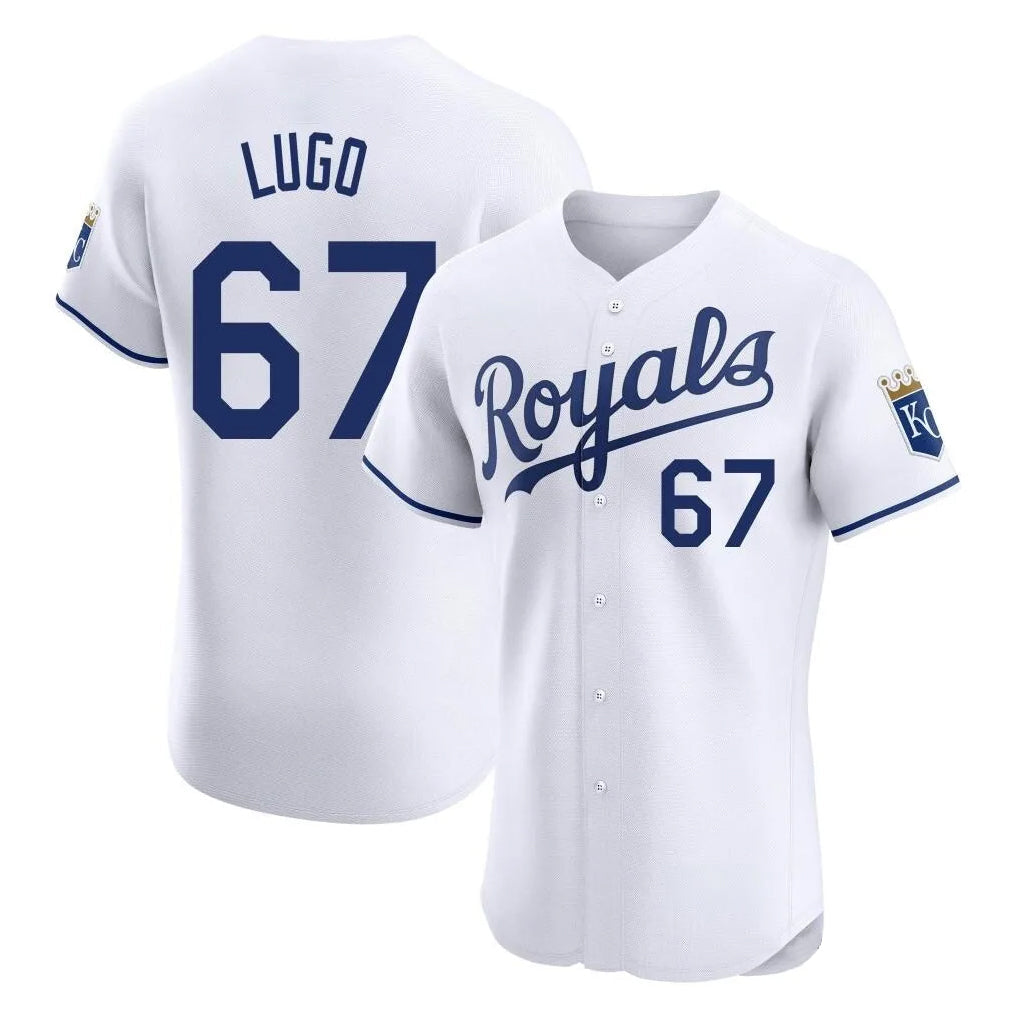 Tlead KC.Royals #67 Seth Lugo Player White Alt Limited Elite Home Stitched Jerseys