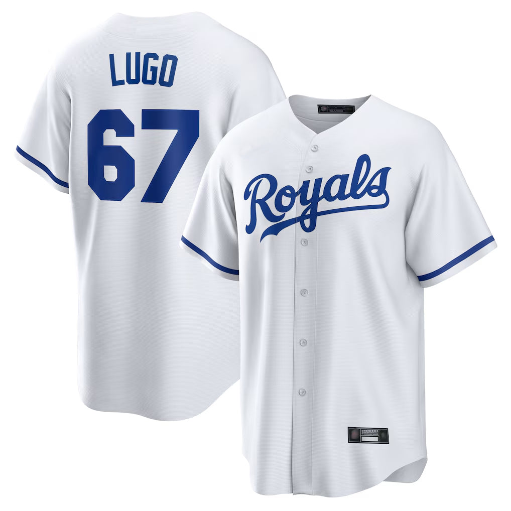 Tlead KC.Royals #67 Seth Lugo Player White Home Game Stitched Jerseys