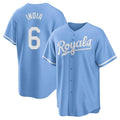 Tlead KC.Royals #6 Jonathan India Player Light Blue Home Game Stitched Jerseys