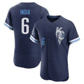 Tlead KC.Royals #6 Jonathan India Player Navy City Connect Limited Elite Home Stitched Jerseys