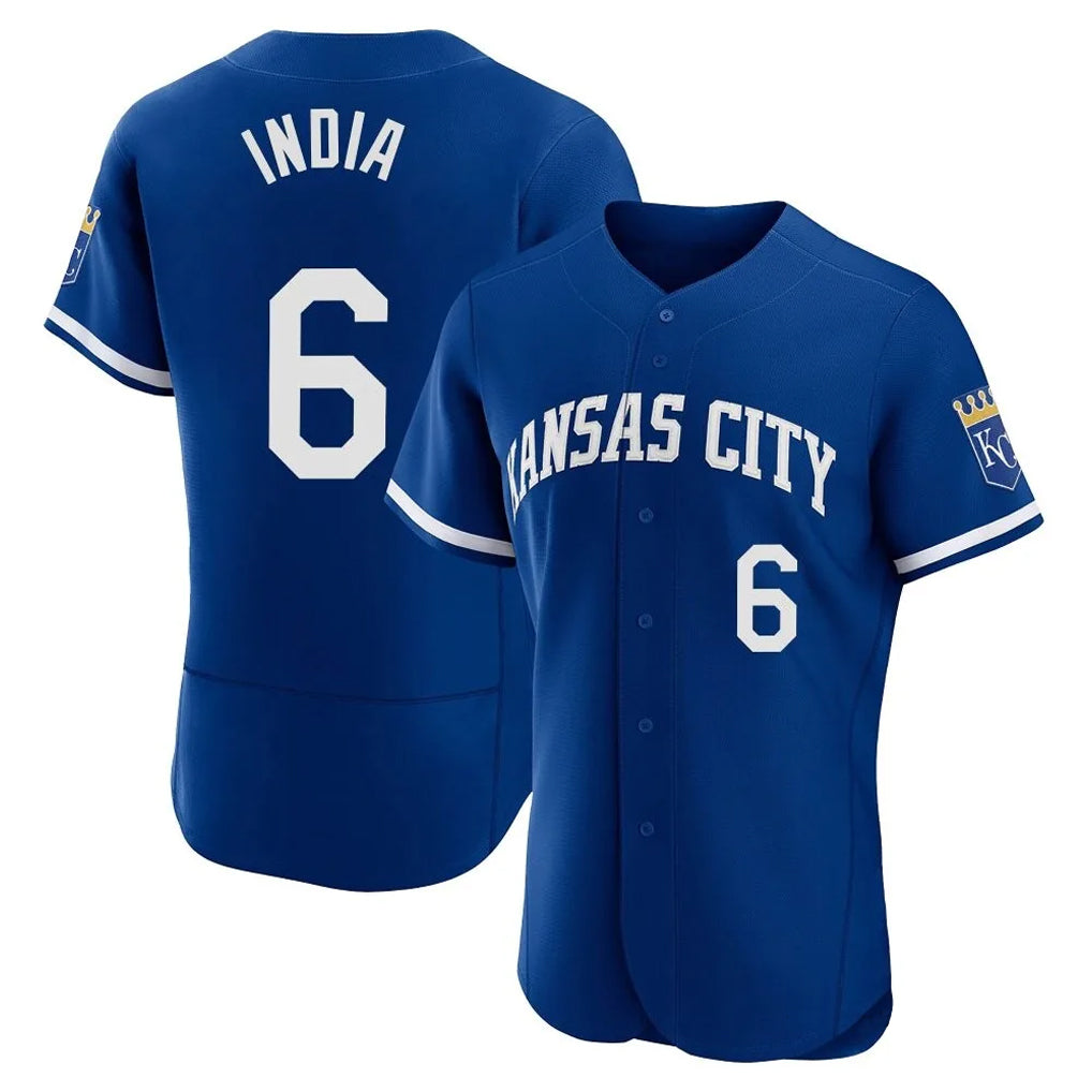 Tlead KC.Royals #6 Jonathan India Player Royal Limited Elite Home Stitched Jerseys