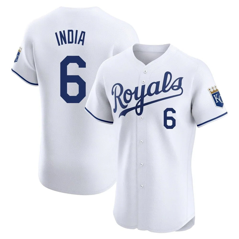 Tlead KC.Royals #6 Jonathan India Player White Alt Limited Elite Home Stitched Jerseys