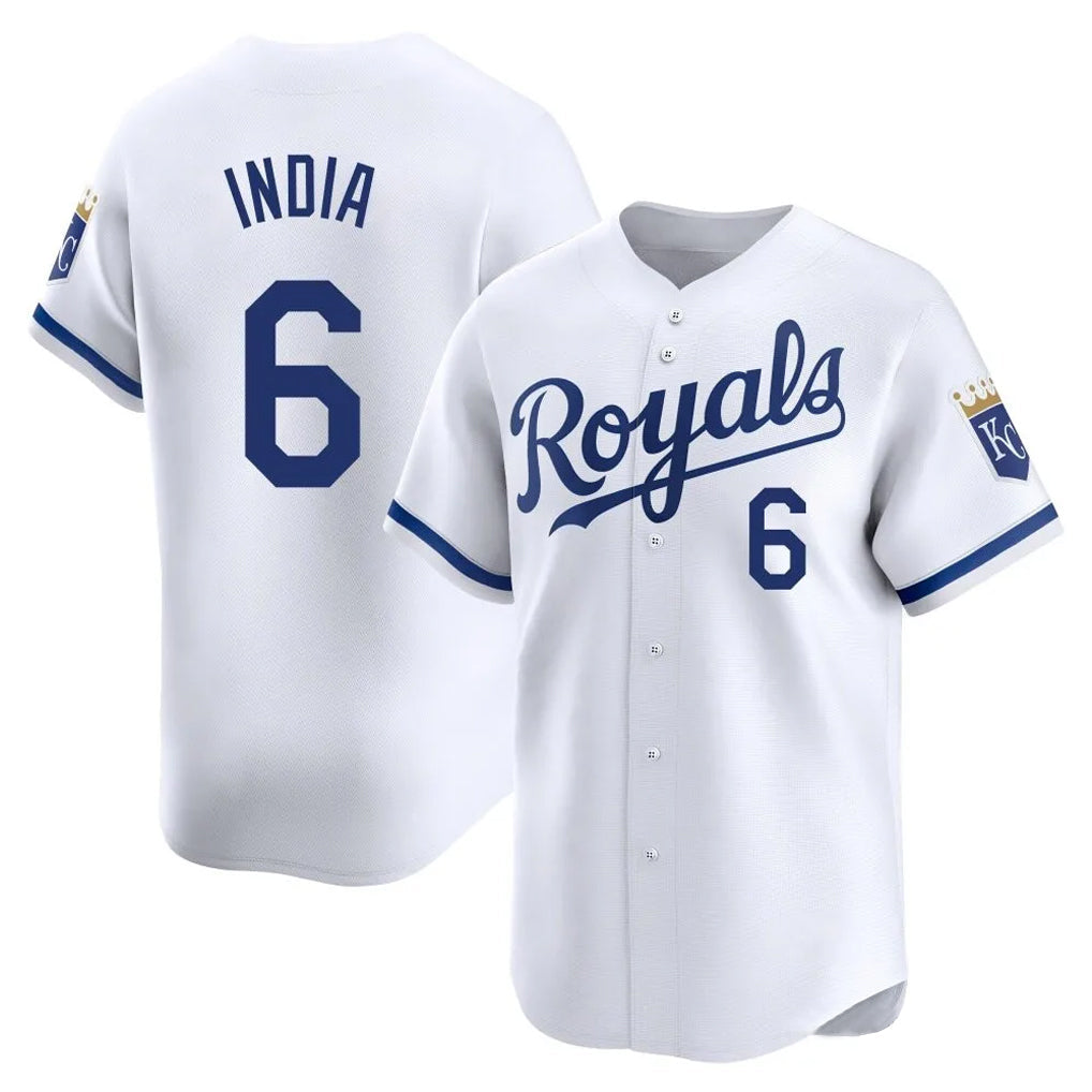 Tlead KC.Royals #6 Jonathan India Player White Alt Limited Home Stitched Jerseys
