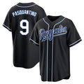 Tlead KC.Royals #9 Vinnie Pasquantino Player Black Carbon Fashion Home Game Stitched Jerseys