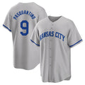 Tlead KC.Royals #9 Vinnie Pasquantino Player Gray Game Home Stitched Jerseys