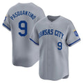 Tlead KC.Royals #9 Vinnie Pasquantino Player Gray Limited Home Stitched Jerseys