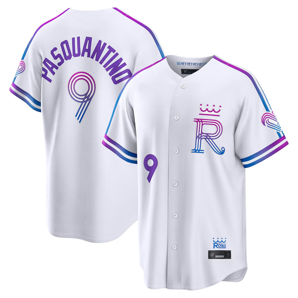 Tlead KC.Royals #9 Vinnie Pasquantino Player White 2026 City Connect Limited Home Stitched Jerseys