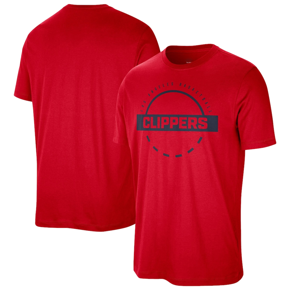 Tlead LA.Clippers Red Authentic Practice T-Shirt Stitched Jerseys