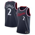 Tlead LA.Clippers #2 Kawhi Leonard Navy 2024-2025 Swingman Stitched Jerseys - Icon Edition