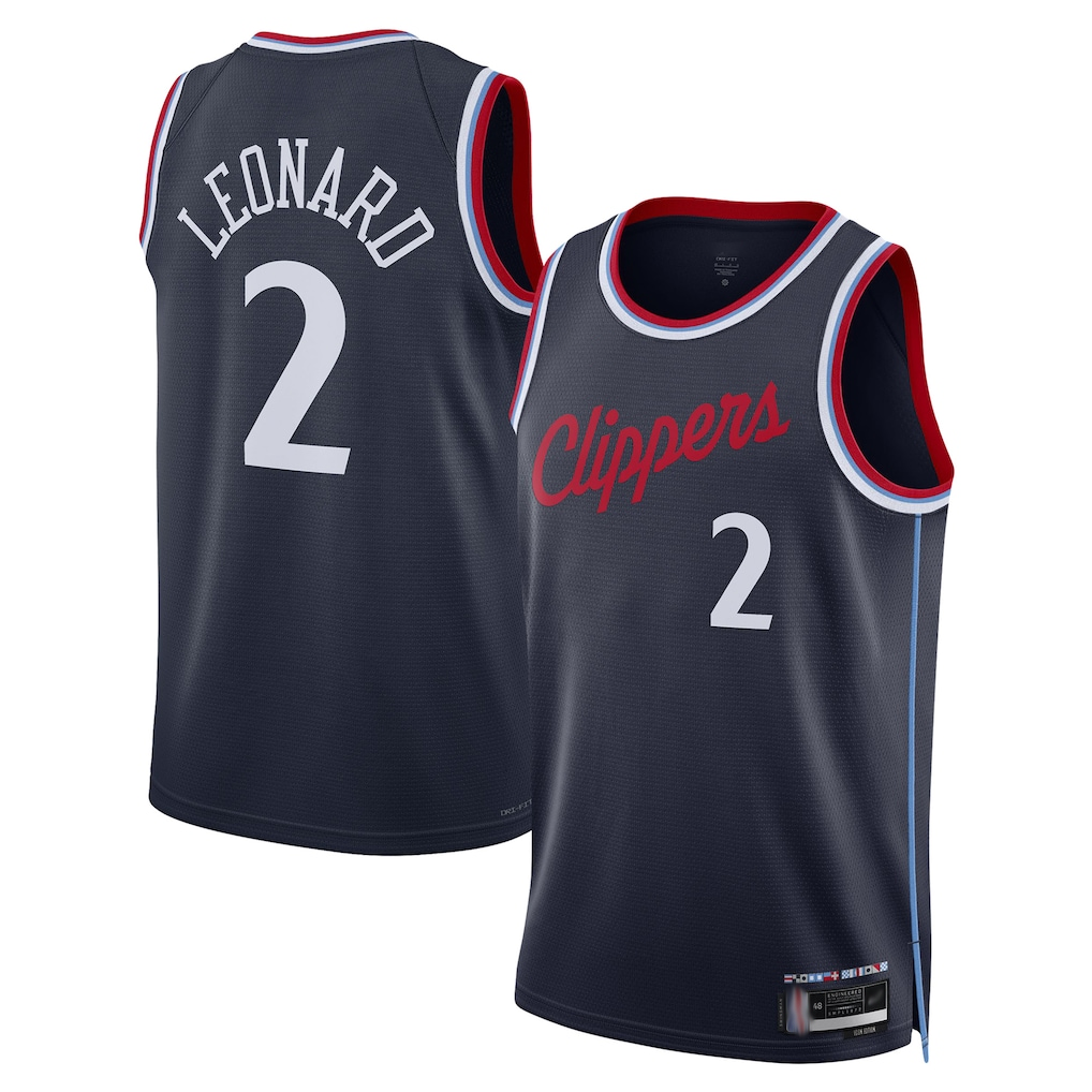 Tlead LA.Clippers #2 Kawhi Leonard Navy 2024-2025 Swingman Stitched Jerseys - Icon Edition