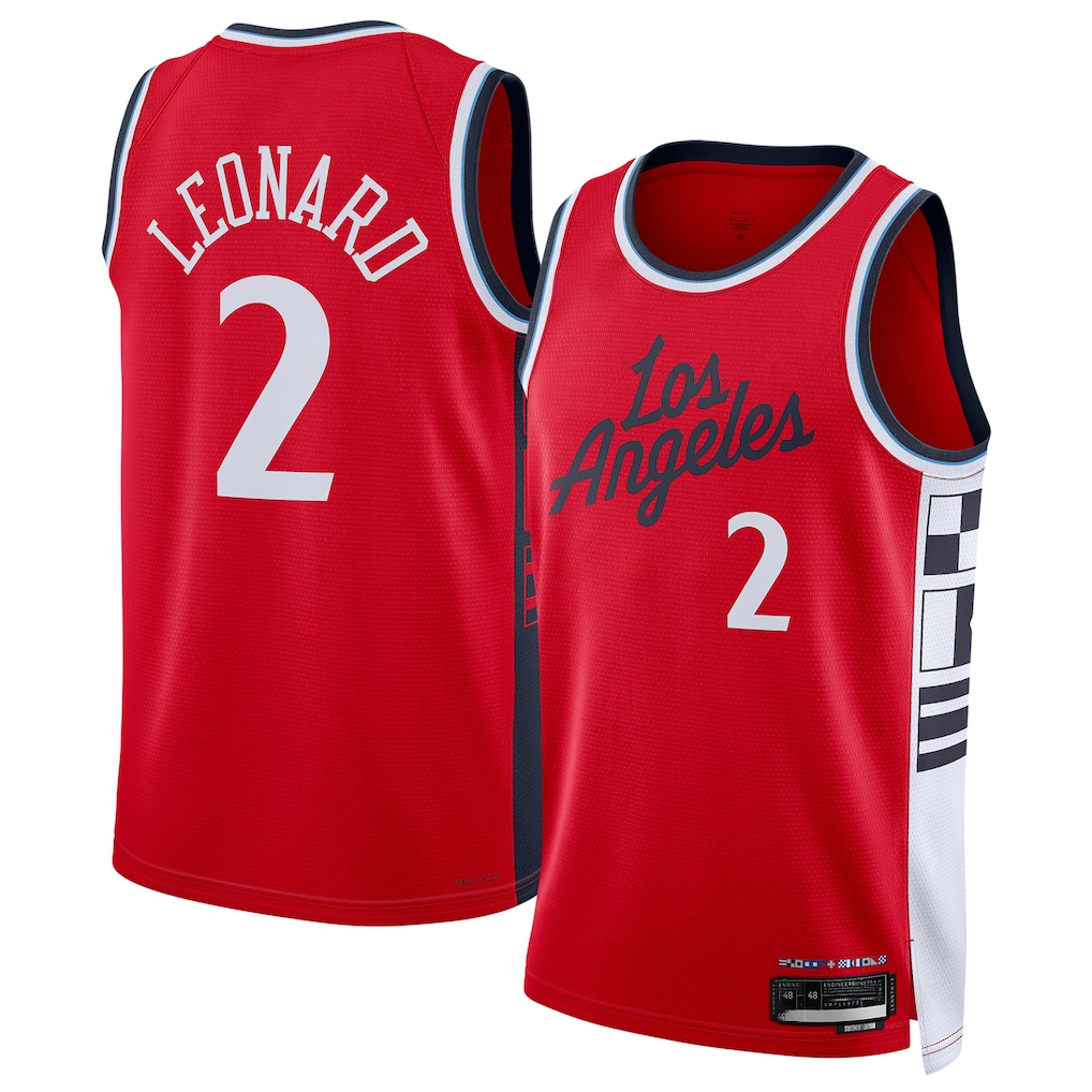 Tlead LA.Clippers #2 Kawhi Leonard Red 2024-2025 Swingman Stitched Jerseys - Statement Edition