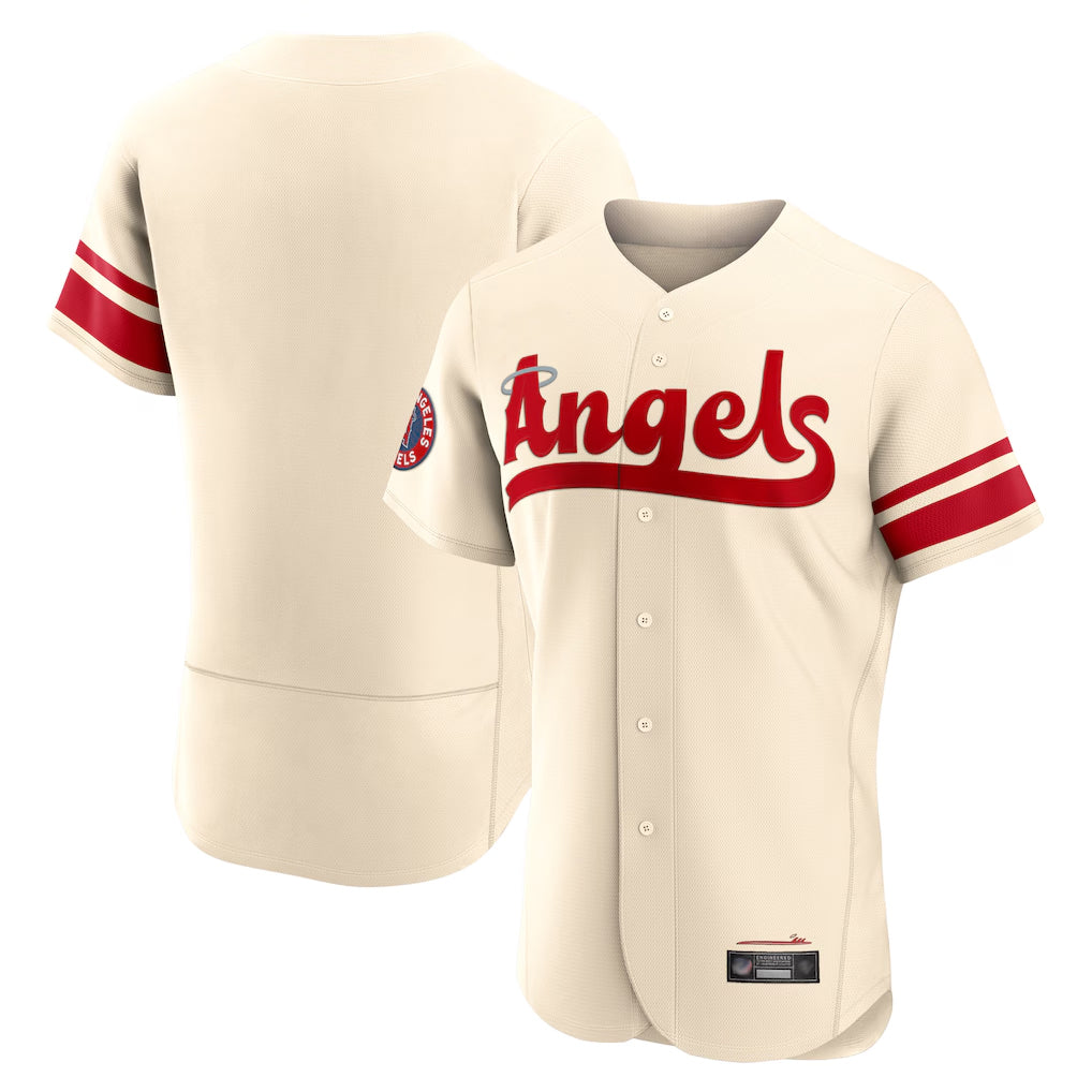 Tlead LA.Angels Cream City Connect Limited ELite Home Blank Player Stitched Jerseys
