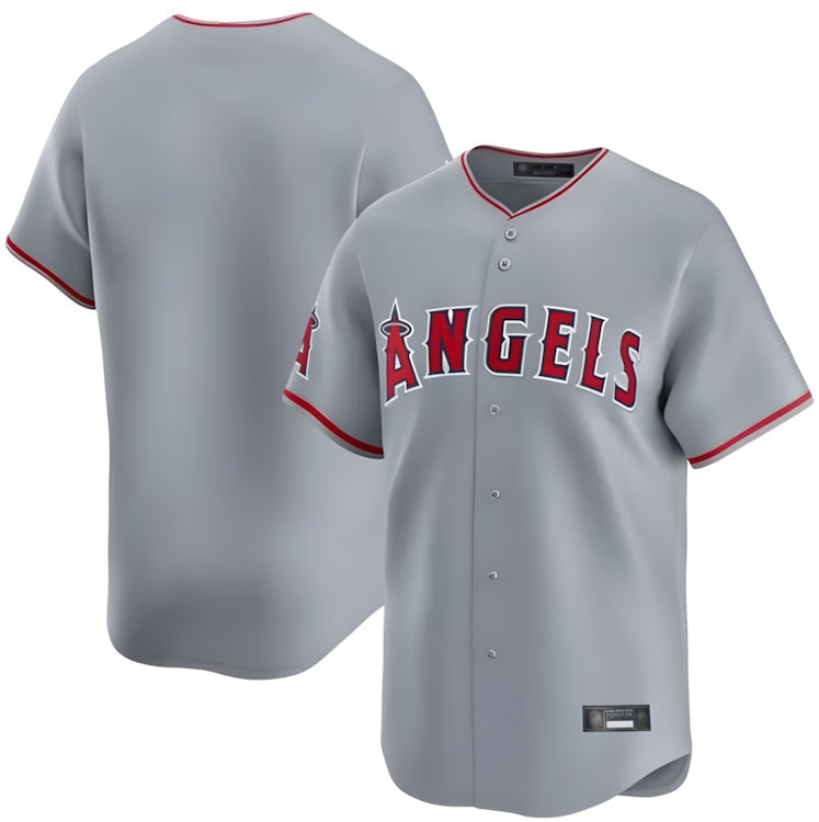 Tlead LA.Angels Gray Home Limited Blank Player Stitched Jerseys