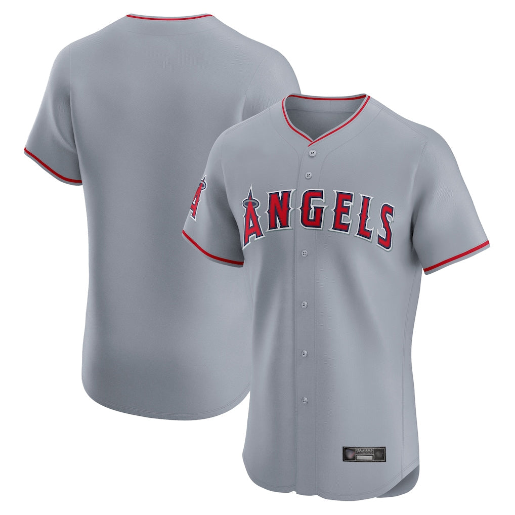 Tlead LA.Angels Gray Home Limited Elite Blank Player Stitched Jerseys