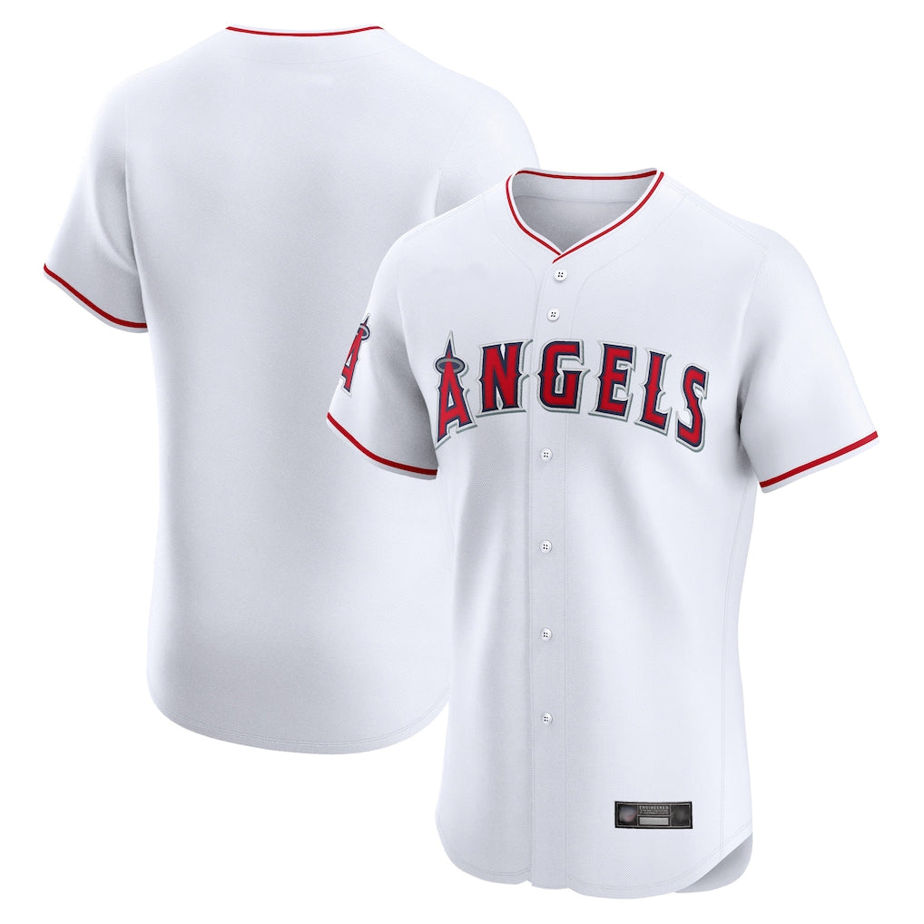 Tlead LA.Angels White Limited Elite Home Blank Player Stitched Jerseys