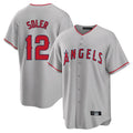 Tlead LA.Angels #12 Jorge Soler Player Gray Home Game Stitched Jerseys