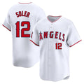 Tlead LA.Angels #12 Jorge Soler Player White Limited Home Stitched Jerseys