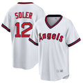 Tlead LA.Angels #12 Jorge Soler Player White T-shirt Home Game Stitched Jerseys