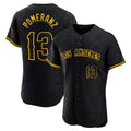 Tlead LA.Angels #13 Drew Pomeranz Player Black Snake Skin City Limited Elite Home Stitched Jerseys