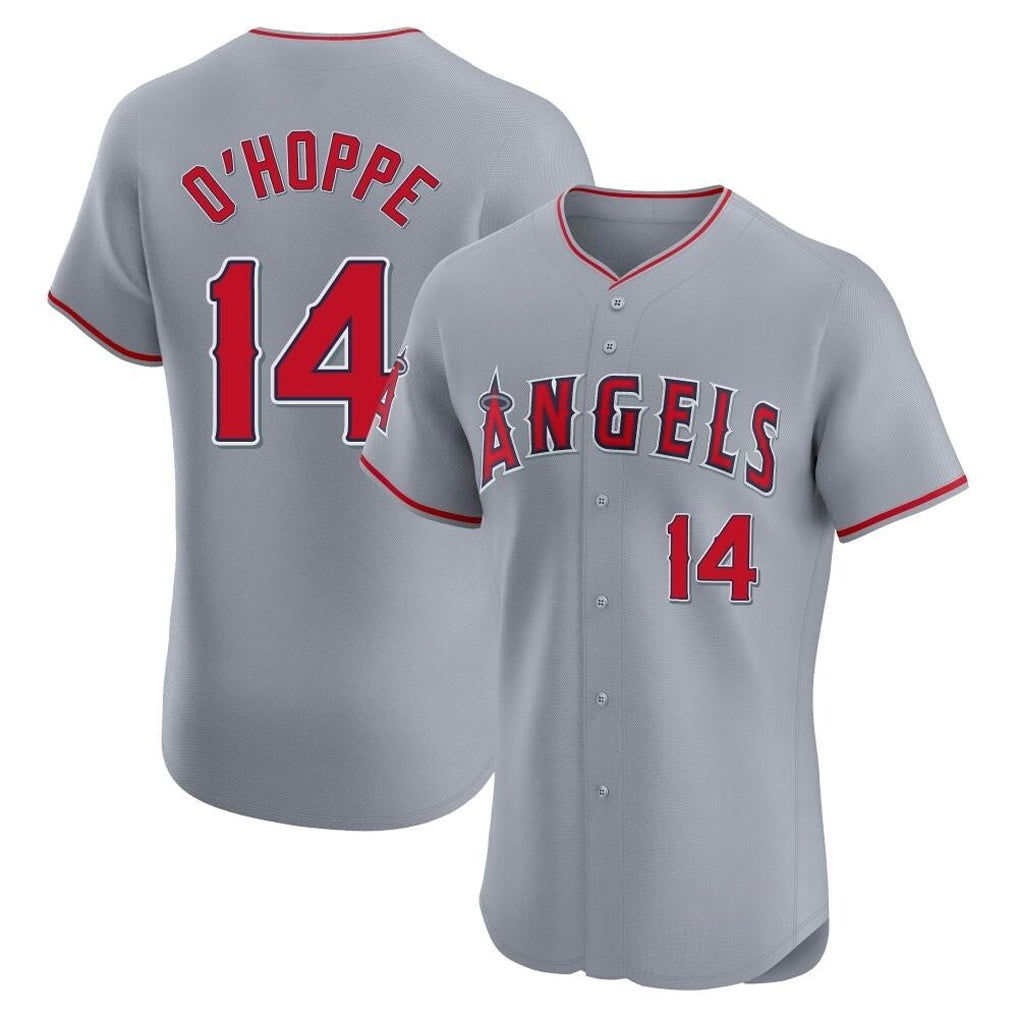 Tlead LA.Angels #14 Logan O'Hoppe Player Gray Home Limited Elite Stitched Jerseys