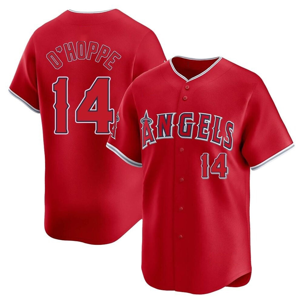 Tlead LA.Angels #14 Logan O'Hoppe Player Red Home Limited Stitched Jerseys