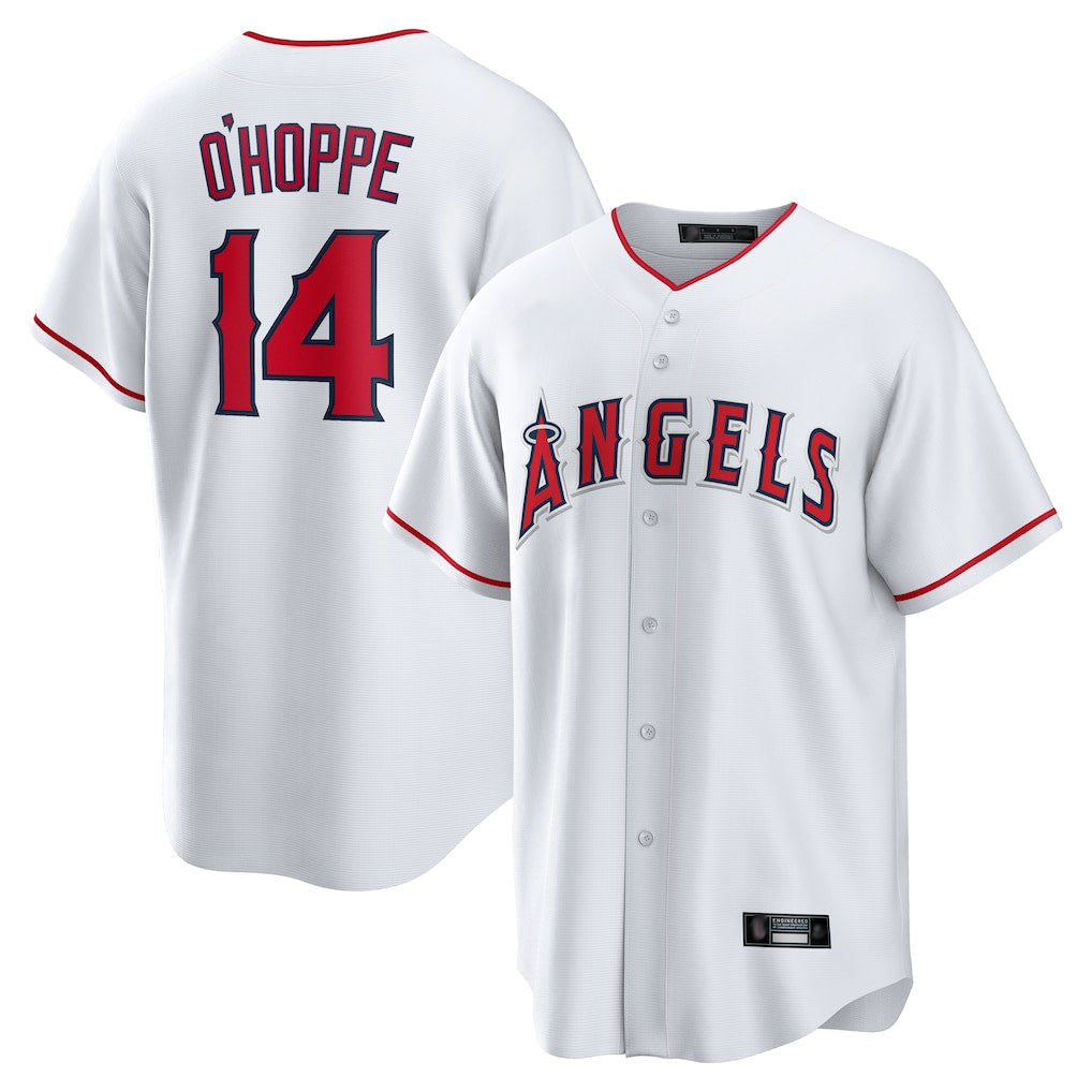 Tlead LA.Angels #14 Logan O'Hoppe Player White Home Game Stitched Jerseys