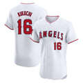 Tlead LA.Angels #16 Yusei Kikuchi Player White Limited Elite Stitched Home Jerseys
