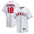 Tlead LA.Angels #18 Nolan Schanuel Player White Home Game Stitched Jerseys