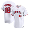 Tlead LA.Angels #18 Nolan Schanuel Player White Limited Home Stitched Jerseys