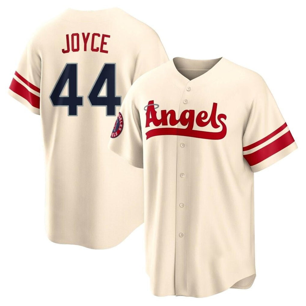 Tlead LA.Angels #44 Ben Joyce Player Cream City Connect Home Stitched Jerseys