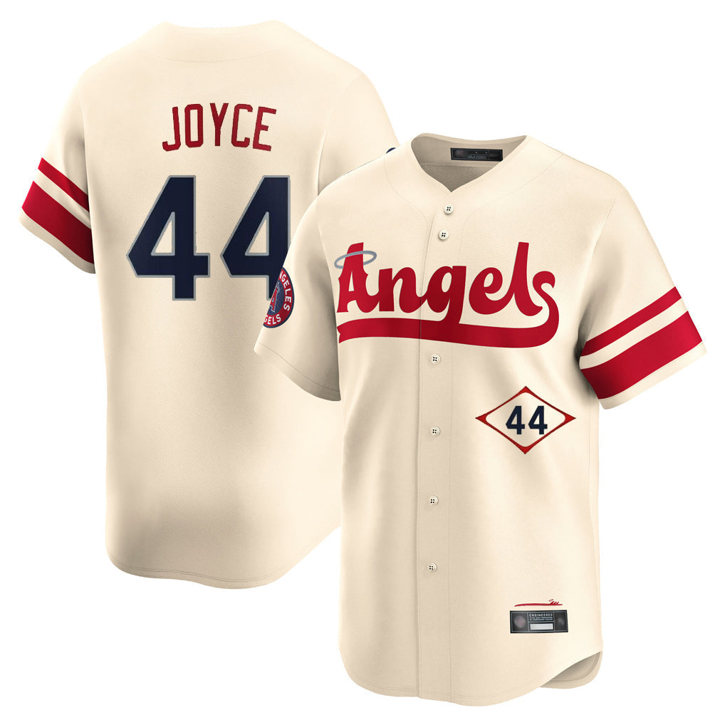 Tlead LA.Angels #44 Ben Joyce Player Cream City Connect Limited Home Stitched Jerseys