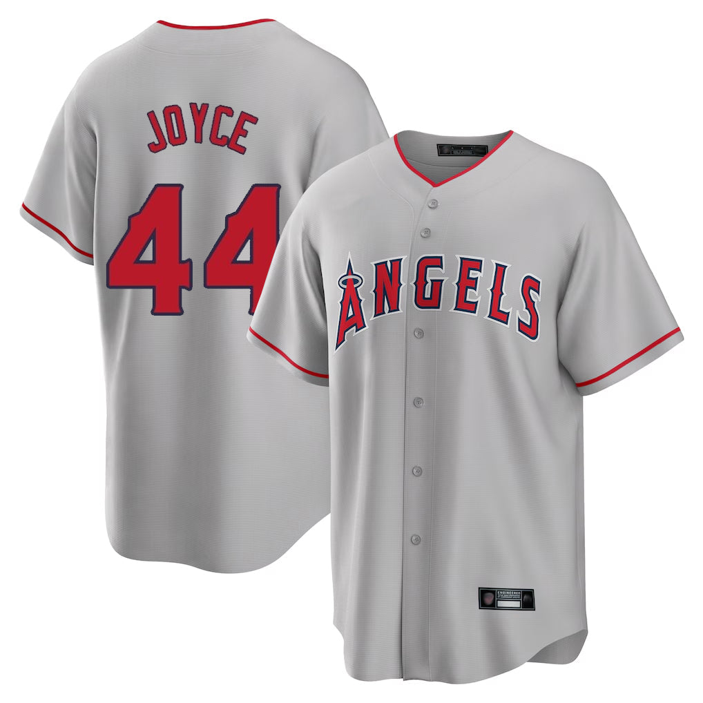 Tlead LA.Angels #44 Ben Joyce Player Gray Home Game Stitched Jerseys