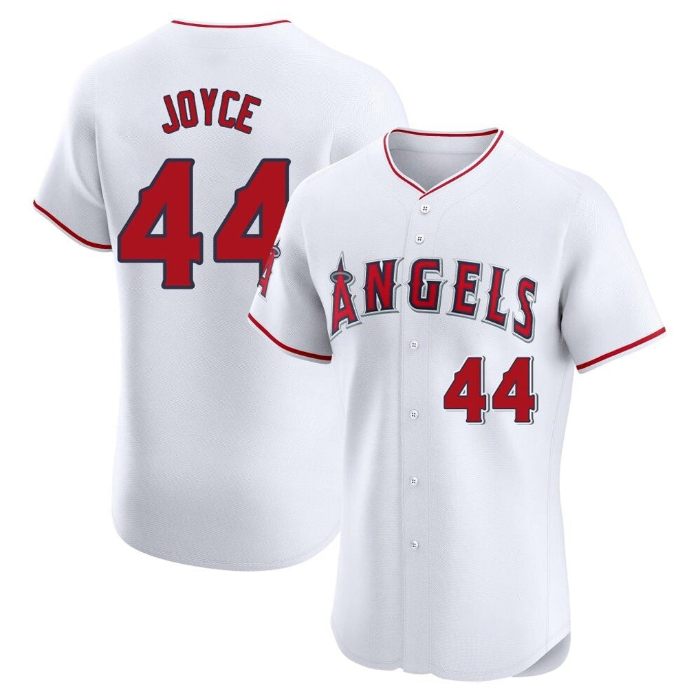 Tlead LA.Angels #44 Ben Joyce Player White Limited Elite Stitched Home Jerseys