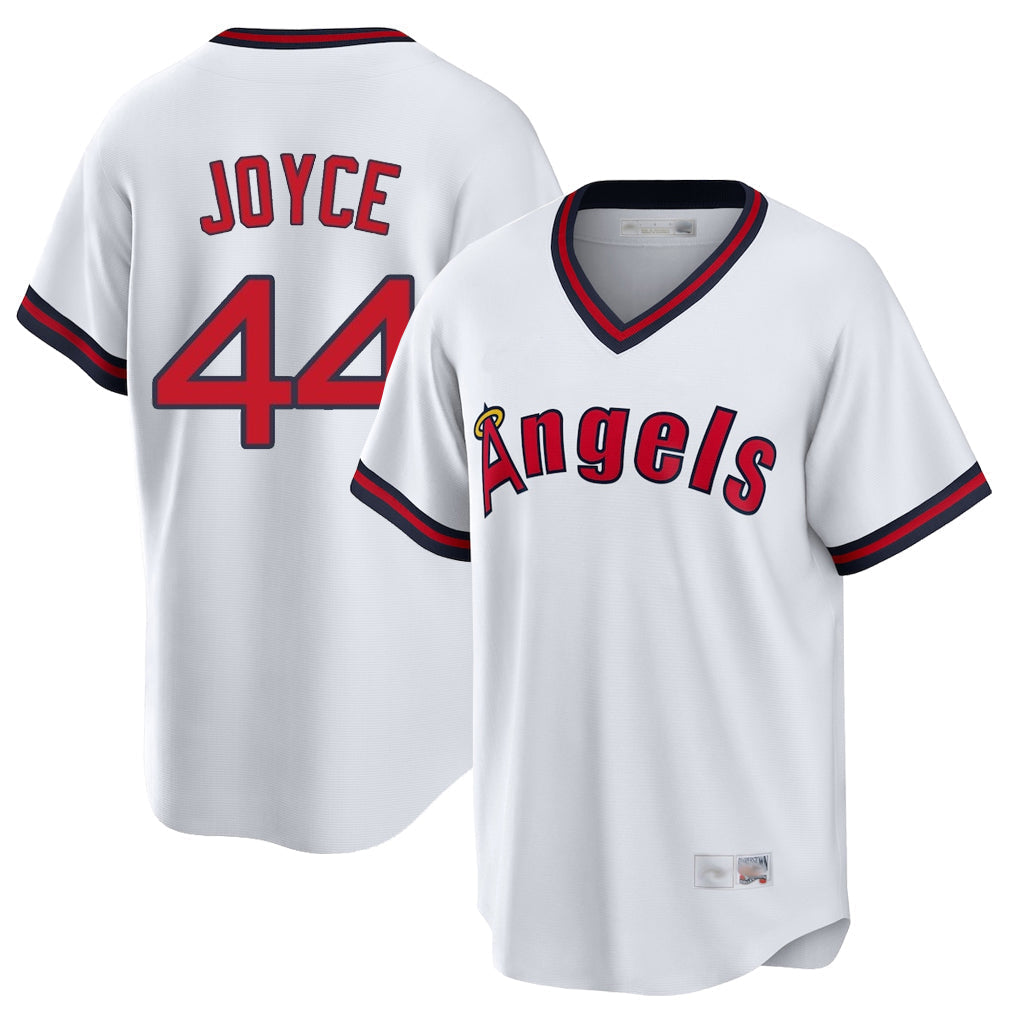Tlead LA.Angels #44 Ben Joyce Player White T-shirt Home Game Stitched Jerseys