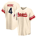 Tlead LA.Angels #4 Christian Moore Player Cream City Connect Home Stitched Jerseys