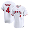 Tlead LA.Angels #4 Christian Moore Player White Limited Home Stitched Jerseys