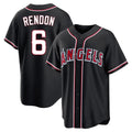 Tlead LA.Angels #6 Anthony Rendon Player Black Fashion Out Home Game Stitched Jerseys