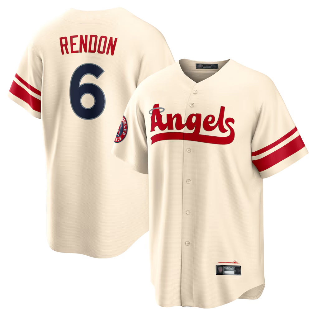 Tlead LA.Angels #6 Anthony Rendon Player Cream City Connect Home Stitched Jerseys