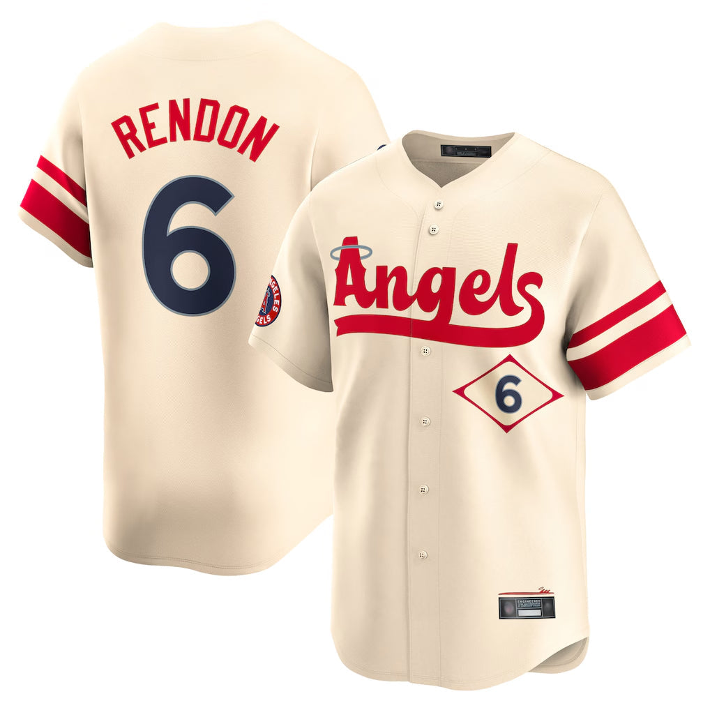 Tlead LA.Angels #6 Anthony Rendon Player Cream City Connect Limited Home Stitched Jerseys