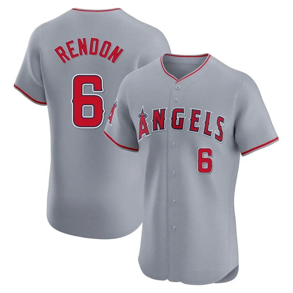 Tlead LA.Angels #6 Anthony Rendon Player Gray Home Limited Elite Stitched Jerseys