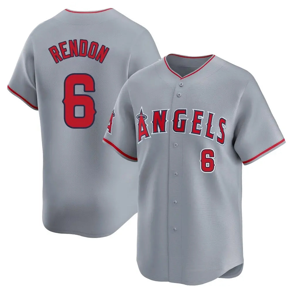 Tlead LA.Angels #6 Anthony Rendon Player Gray Home Limited Stitched Jerseys