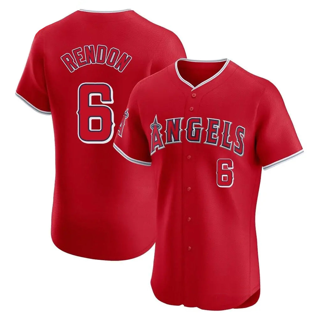 Tlead LA.Angels #6 Anthony Rendon Player Red Home Limited Elite Stitched Jerseys
