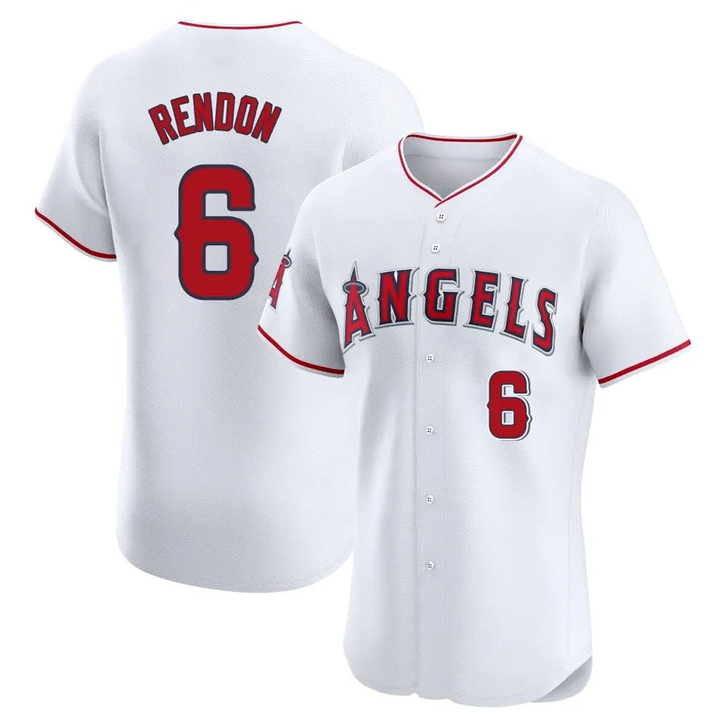 Tlead LA.Angels #6 Anthony Rendon Player White Limited Elite Stitched Home Jerseys