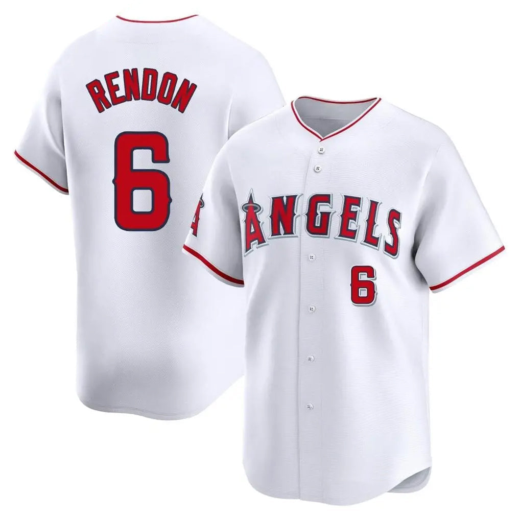 Tlead LA.Angels #6 Anthony Rendon Player White Limited Home Stitched Jerseys