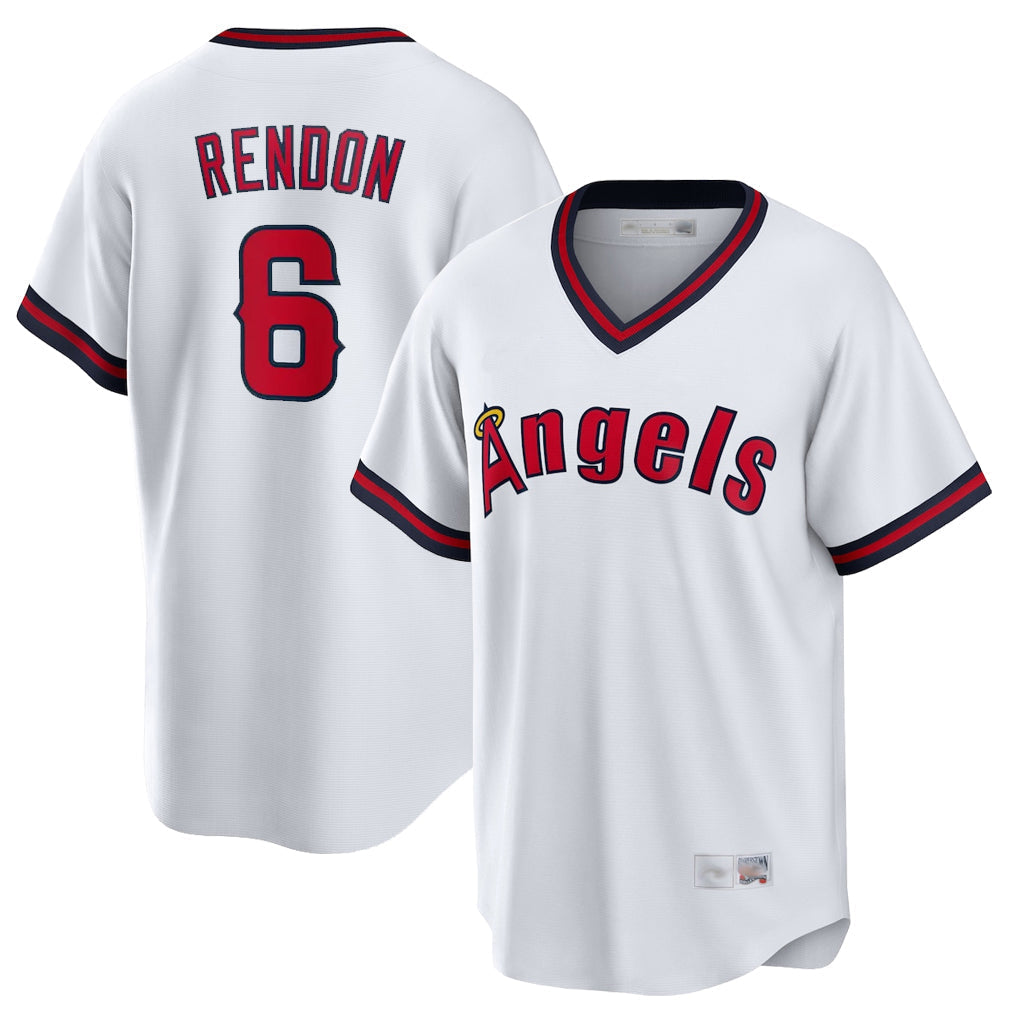 Tlead LA.Angels #6 Anthony Rendon Player White T-shirt Home Game Stitched Jerseys