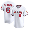 Tlead LA.Angels #6 Anthony Rendon Player White T-shirt Home Limited Stitched Jerseys