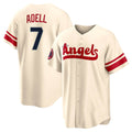 Tlead LA.Angels #7 Jo Adell Player Cream City Connect Home Stitched Jerseys
