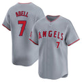 Tlead LA.Angels #7 Jo Adell Player Gray Home Limited Stitched Jerseys