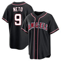 Tlead LA.Angels #9 Zach Neto Player Black Fashion Out Home Game Stitched Jerseys